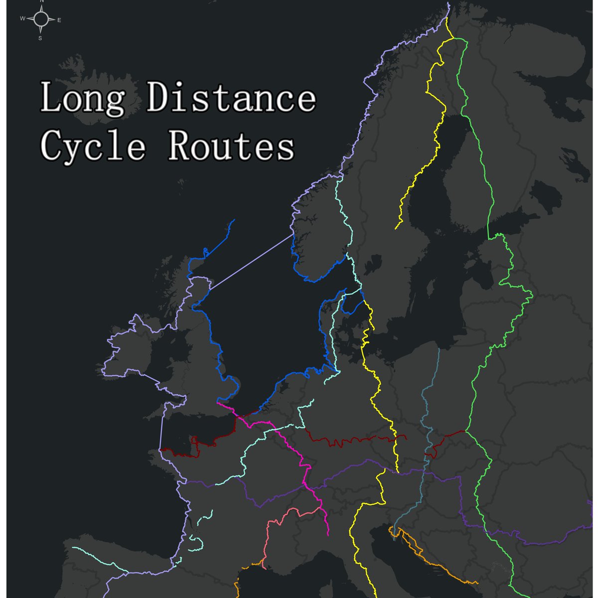 Long-distance cycle routes