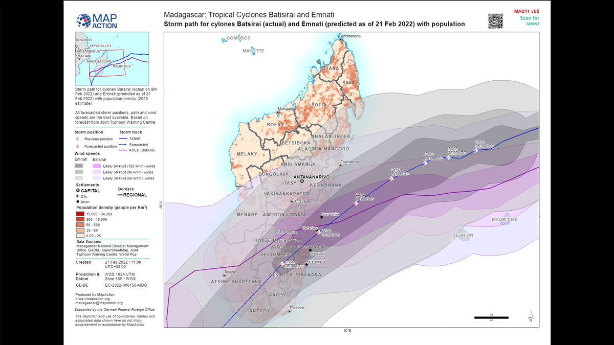 MapAction response example in Madagascar