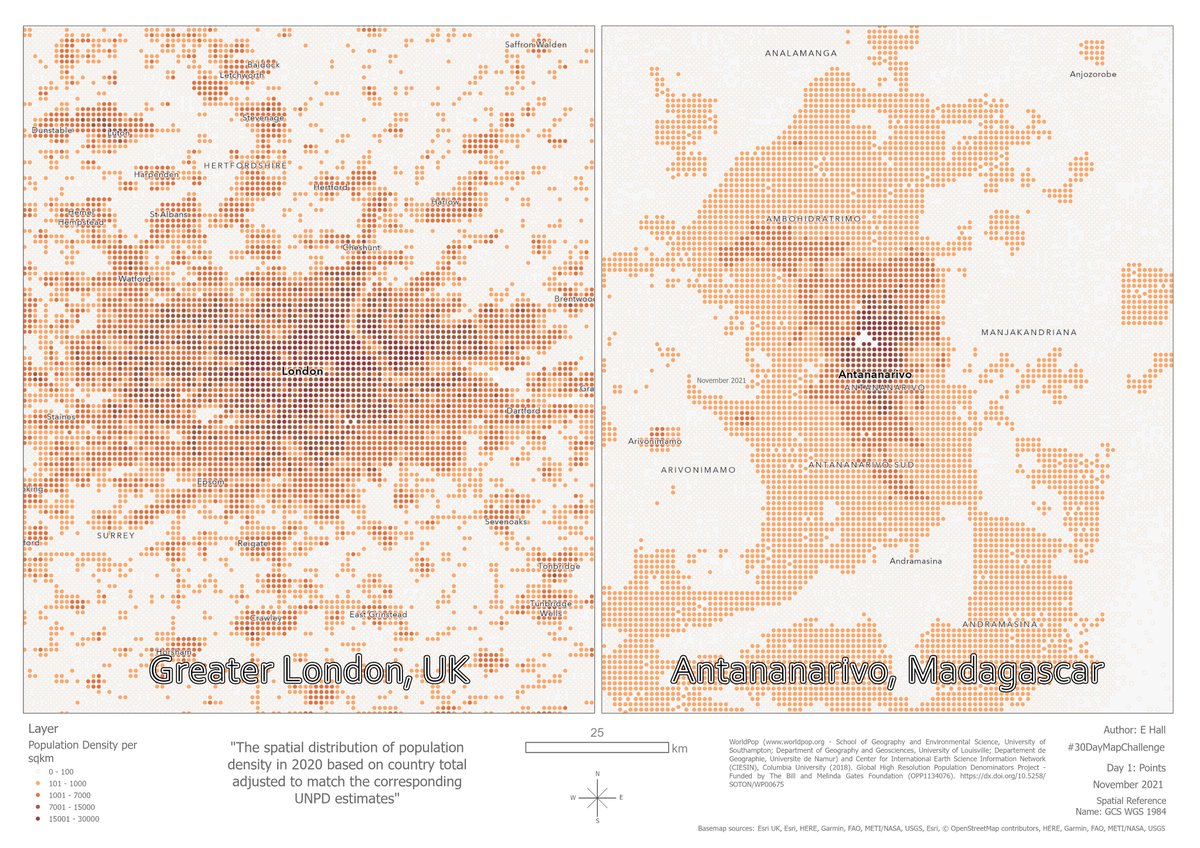 Madagascar and London Population Density